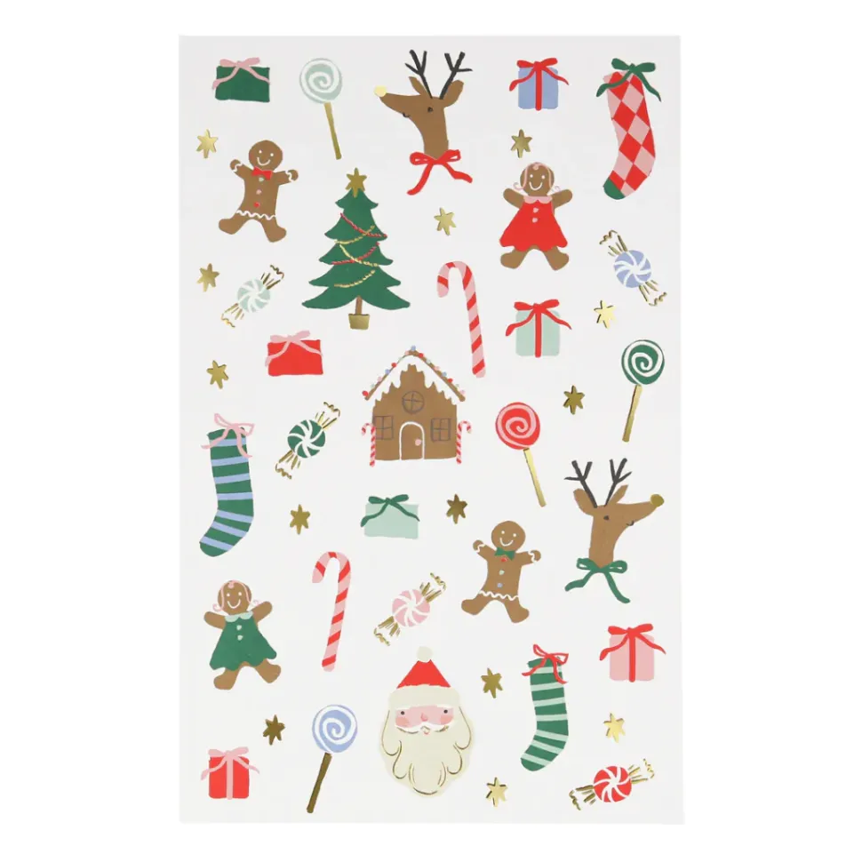 2 hojas de tatuajes de navidad Jolly Sheet Meri Meri