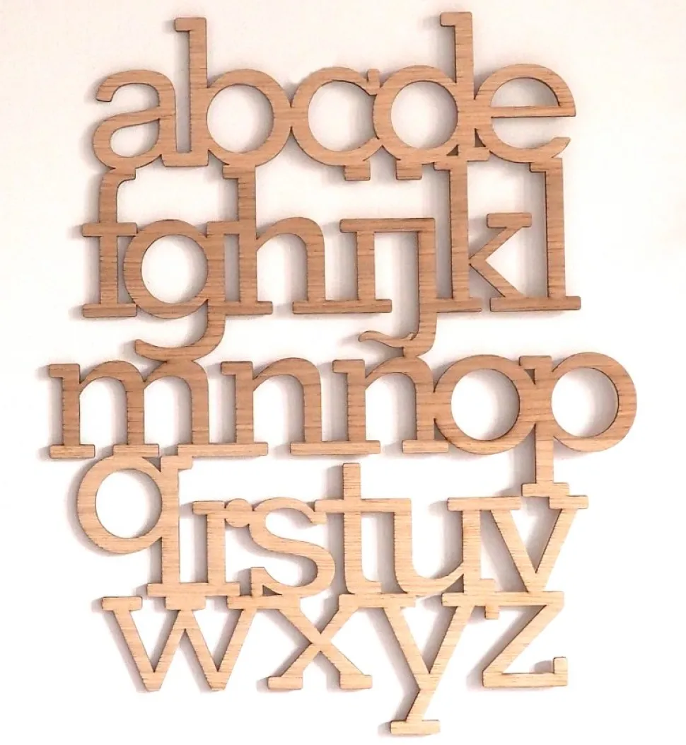 ABECEDARIO PARED MADERA