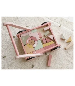 Andador con bloques flores rosa Little Dutch