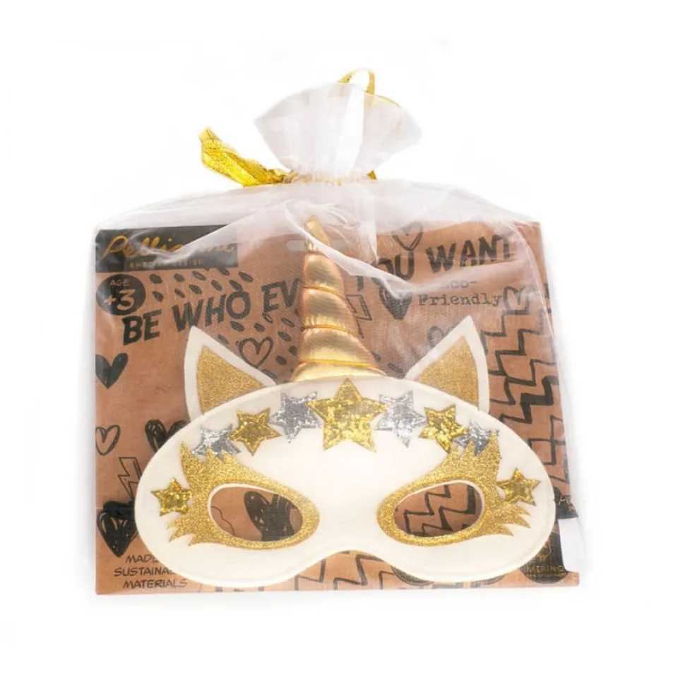 Antifaz unicornio gold