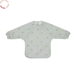 Babero con mangas dino dusty green