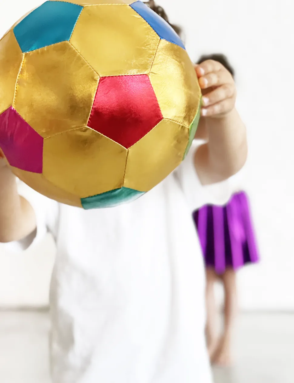Balón 22cm de futbol de tela multico
