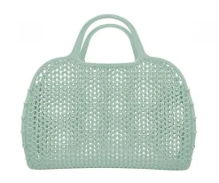 Bolso de playa retro verde menta