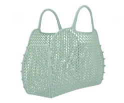 Bolso de playa retro verde menta