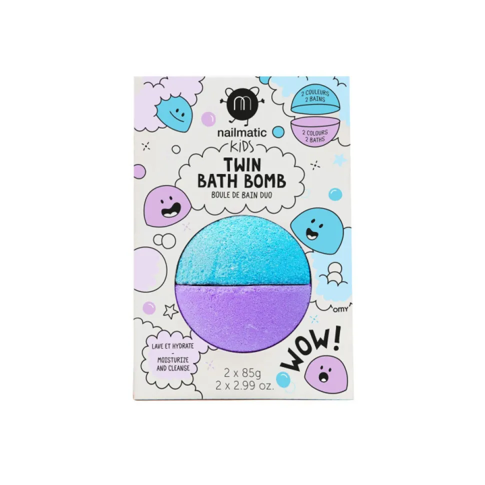 Bomba de baño twin azul y morado