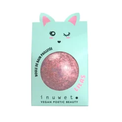 bomba de baño purpurina flor de lila