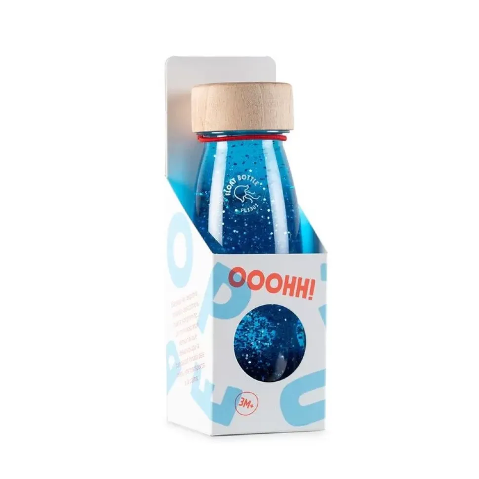 botella sensorial float azul
