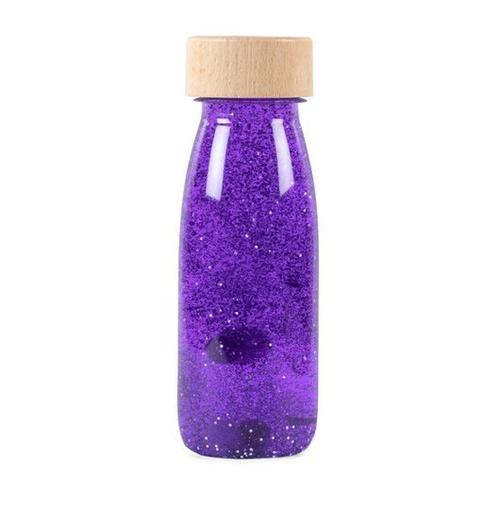 botella sensorial float morada petit boum