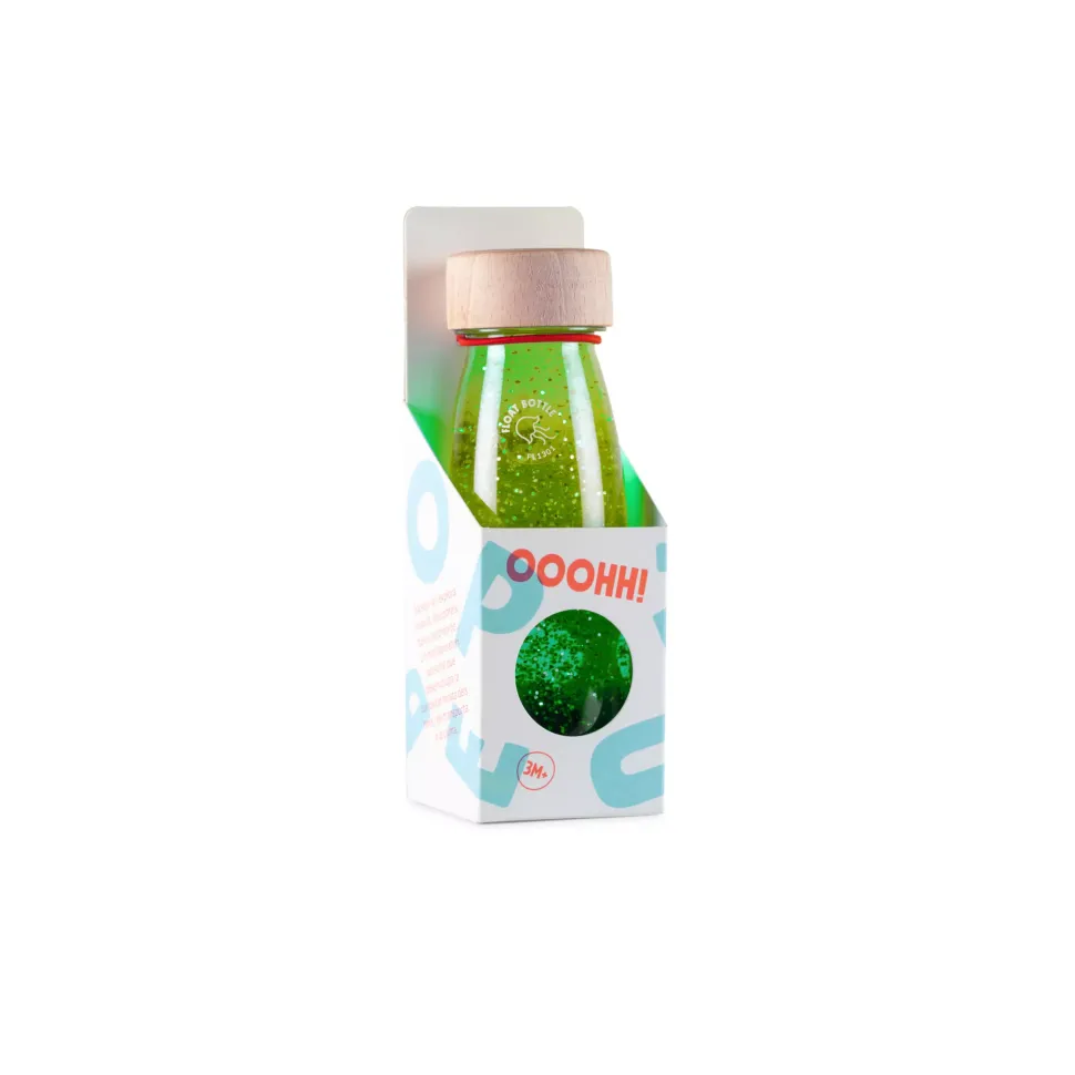 botella sensorial float verde petit boum