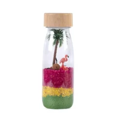 botella sensorial observación flamenco petit boum