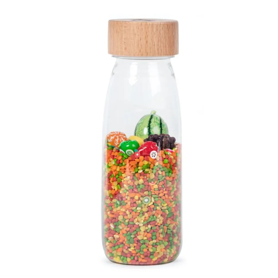 botella sensorial aprende las frutas