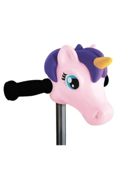 Cabeza micro unicornio rosa y morado