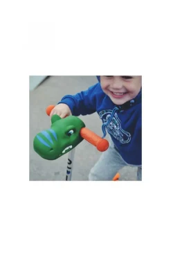 Cabeza patinete dino verde