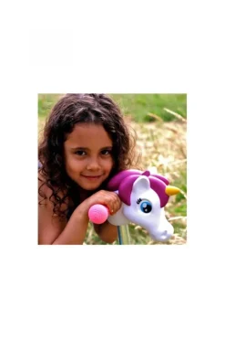 Cabeza patinete unicornio blanco