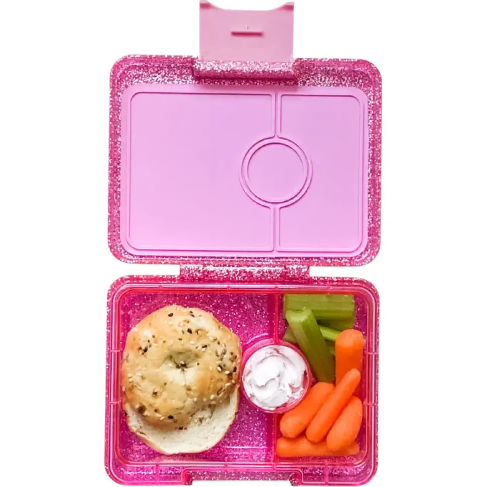 Caja almuerzo Yumbox snack glitter rosa