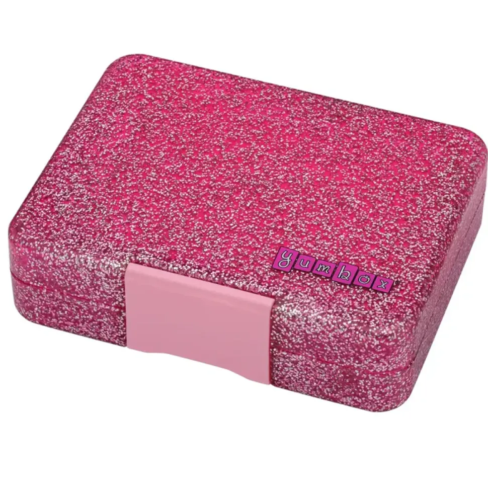 Caja almuerzo Yumbox snack glitter rosa