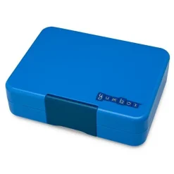 Caja almuerzo Yumbox snack 3 compartimentos azul cohete