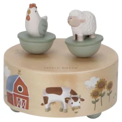 Caja de música pequeña granja
