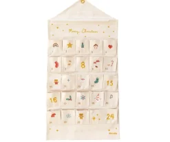 Calendario de adviento bordado