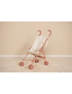 Carrito para muñeca de metal rosa