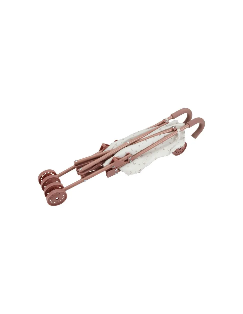 Carrito para muñeca de metal rosa