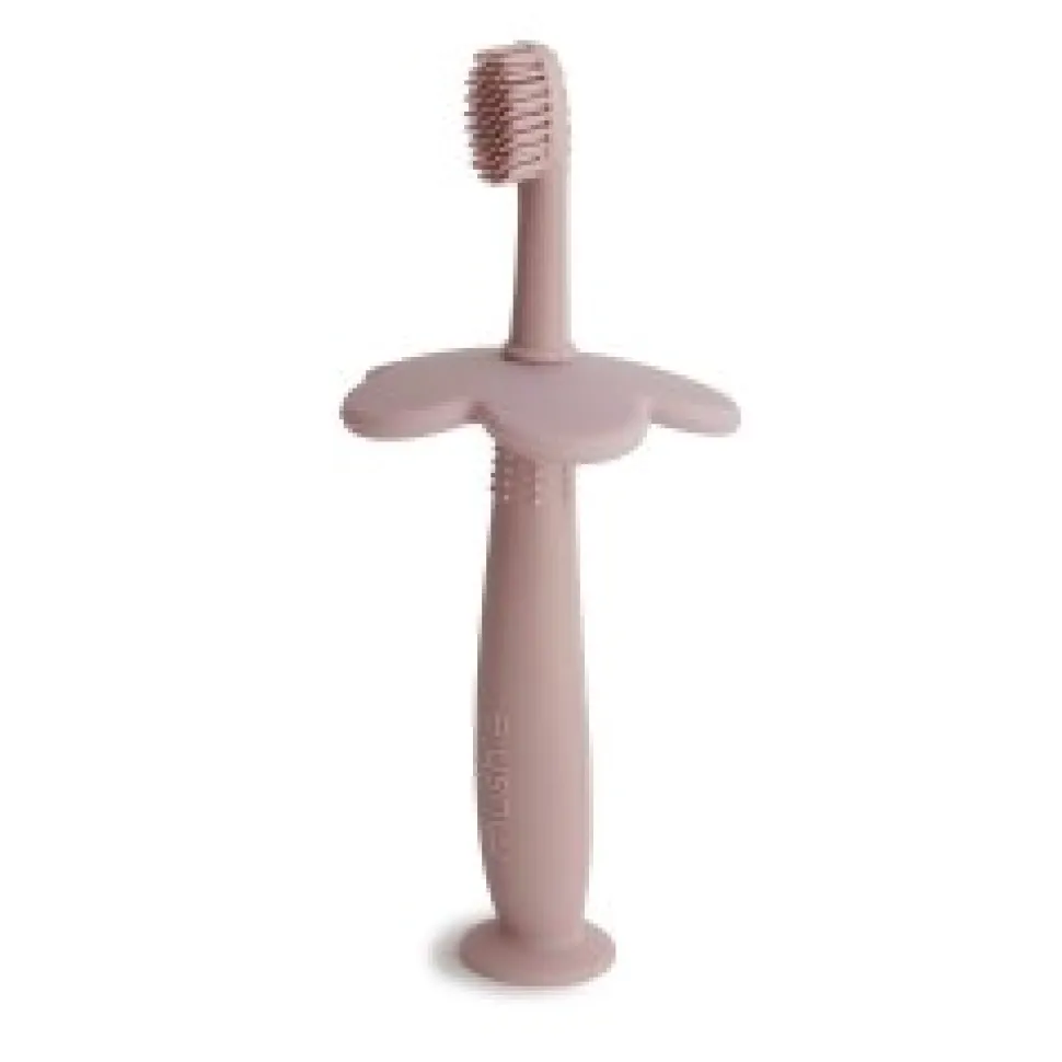 Cepillo de dientes aprendizaje mushie pink