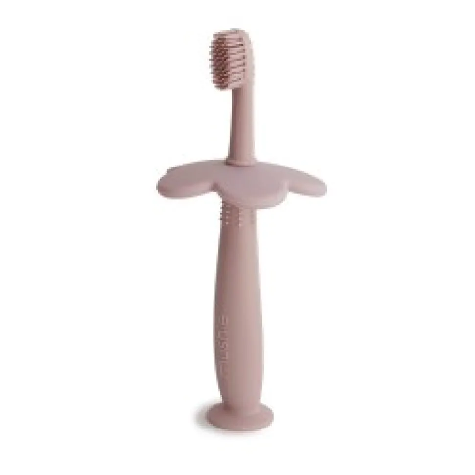 Cepillo de dientes aprendizaje mushie pink