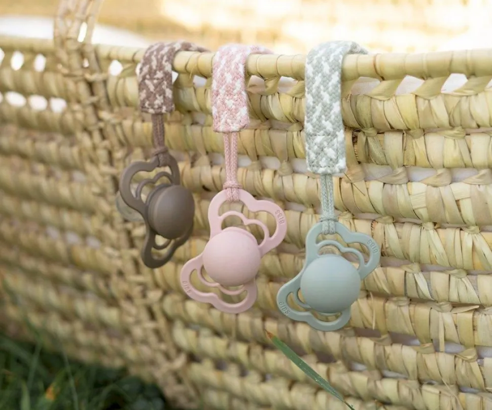 Chupetero BIBS Trenzado Sage/Ivory