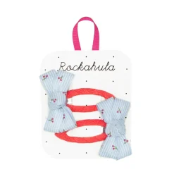 Clips lazos rayas cereza Rockahula