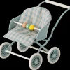 Cochecito para ratones bebe menta Maileg