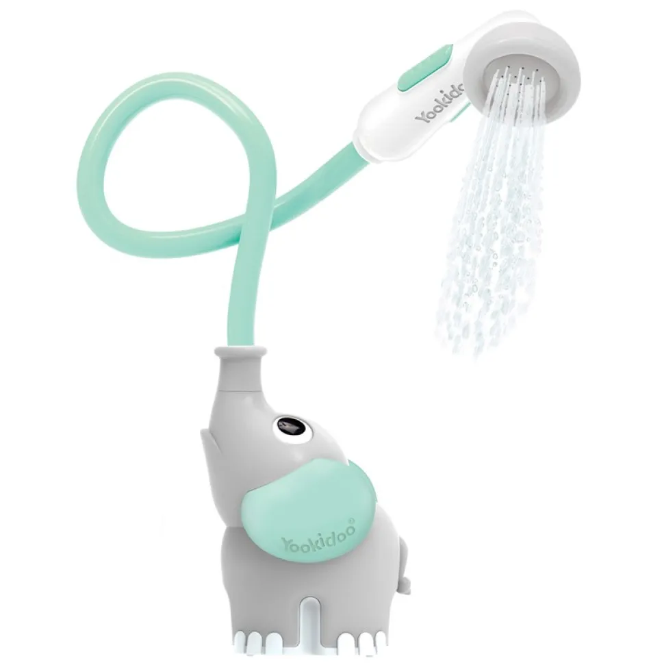 Ducha bañera elefante turquesa