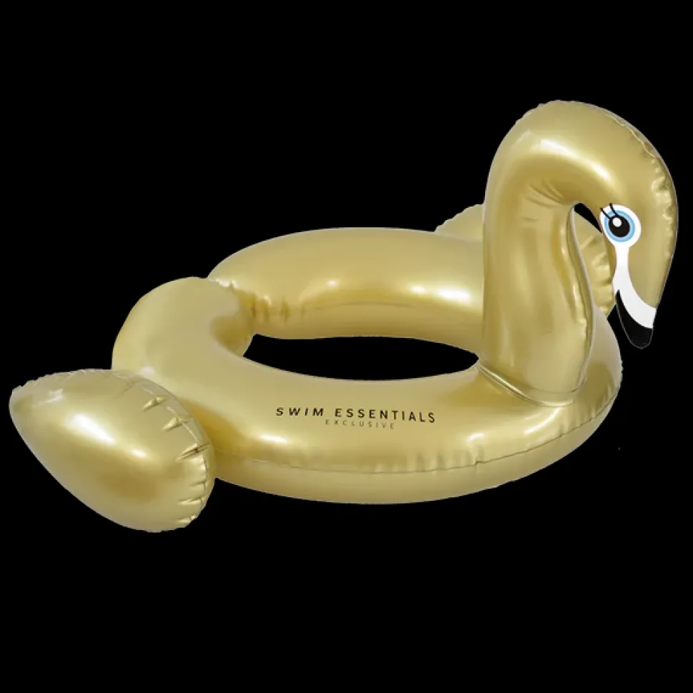 Flotador anillo cisne oro 55 cm