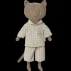 Gatito en pijama vichy Maileg