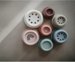 Juego de cubos apilable pastel