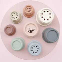 Juego de cubos apilable pastel
