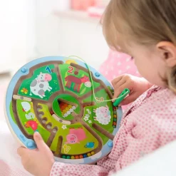 Juego mágnetico de madera laberintos números