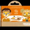 Kit de maquillaje 3 colores león y jirafa