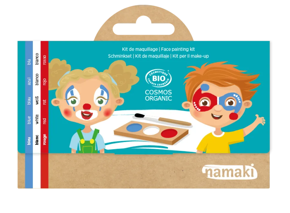 Kit de maquillaje 3 colores payaso y arlequín