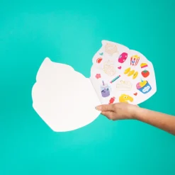 libreta con dibujos y pegatinas cupcake