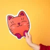 libreta con dibujos y pegatinas kitty
