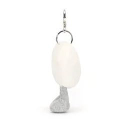 Llavero bolso corazón blanco