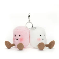Llavero para bolso pareja malvavisco