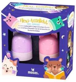Luz de lectura flexible rosa