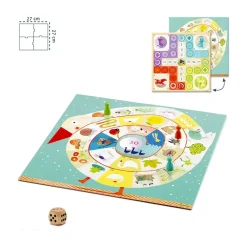 maletin juego de la oca, ludo junior