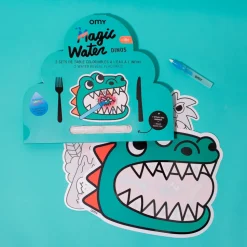 Manteles individuales dino para colorear al agua