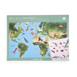 Mapamundi con calcamonías Moulin Roty