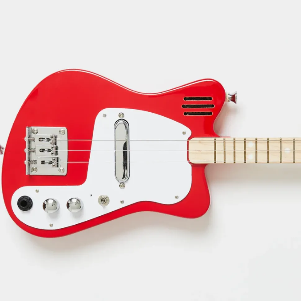 Mini guitarra acústica eléctrica loog roja