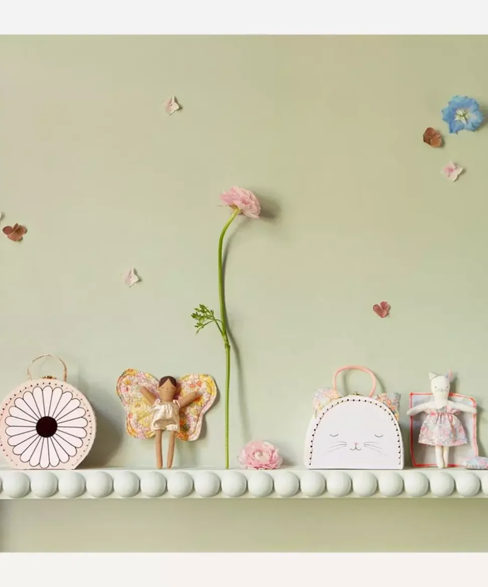 Muñeca mini maleta mariposa