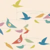 Móvil de pájaros de colore