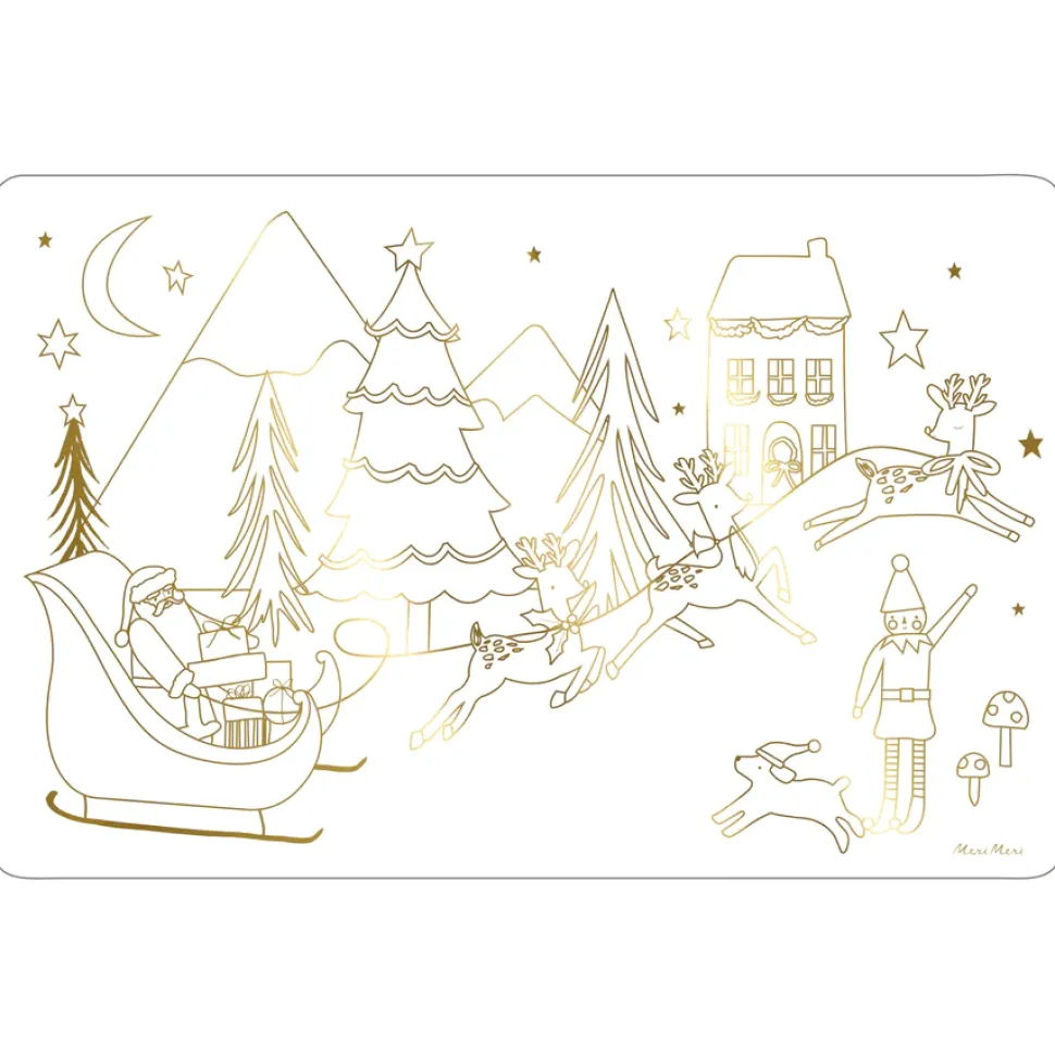 pack 8 Manteles navidad para colorear Meri Meri